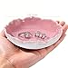 HOME SMILE Ring Jewelry Dish Pastel Pink Ruffled Ceramic |Trinket Tray for Earrings, Necklaces|Mothers Day Birthday Friendship Gifts for Women|Vanity Organizer & Bathroom Decor