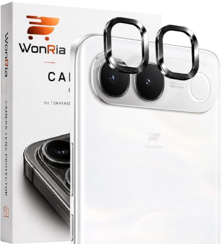 Image of WonRia Pack 2 - Camera Lens Protector Ring for Vivo S2 5G Camera Aluminum Alloy Rings, Ultra-HD Metal Frame- Black