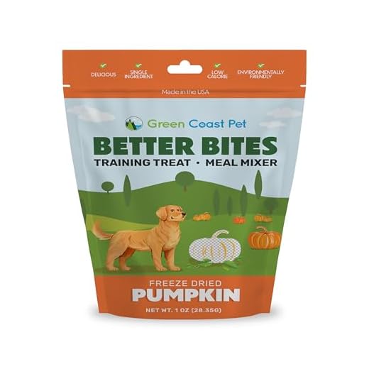 Green Coast Pet Better Bites Meal Mixer 1 oz Freeze-Dried Pumpkin Training Treats for Dogs (All Breeds) – High Fiber, Single Ingredient, Natural Snacks for Dog | Made in The USA