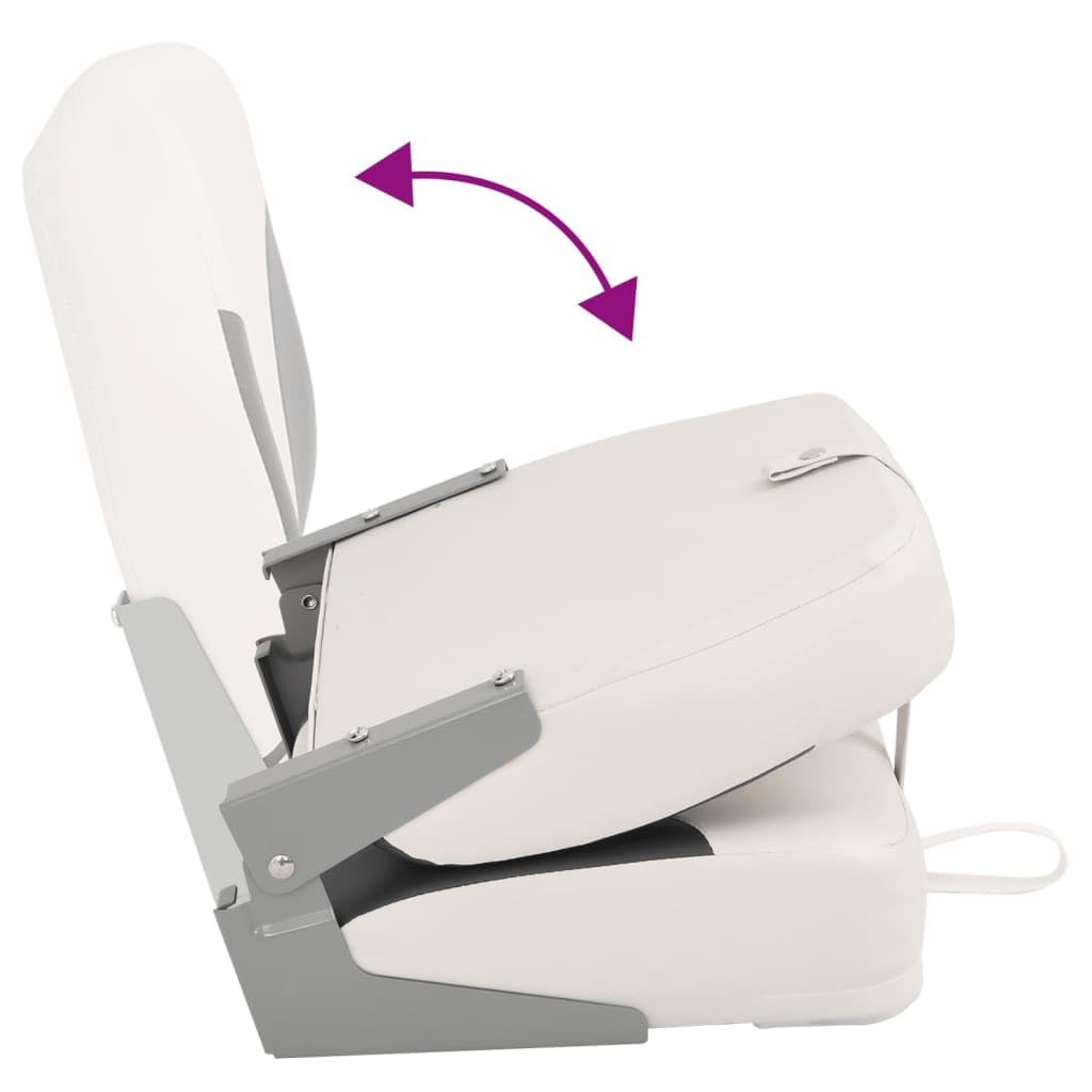 vidaXL Sièges de Bateau Pliables Lot de 2 à Dossier Haut 41x36x48 cm, Chaise de Bateau, siège de Bateau Pliable, siège de Bateau Pliant