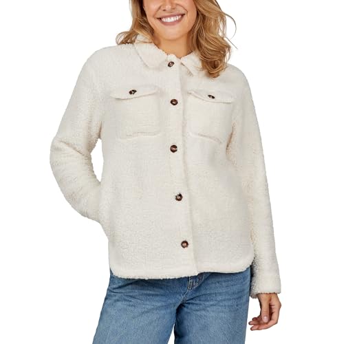 Image of Free Country Women's High Pile Shacket Cream M