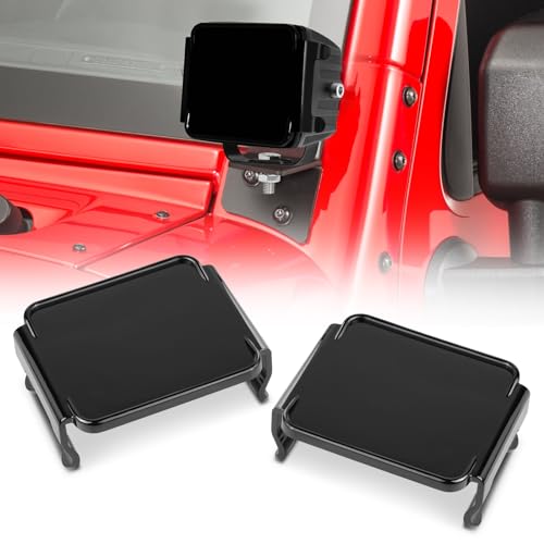 Image of Black LED Light Snap-On Covers for 3 Inch LED Pods, Street Legal Polycarbonate Covers for 3in Fog Drving Dtich Spot Flood Combo Cube Lights