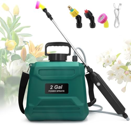 Pulvérisateur électrique 8L de Jardin, avec 3 Buses à Brume, Batt...