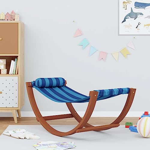 Cozihabi - Tumbona para jardín (114 x 45 x 50 cm, tejido exterior interior, hamaca para niños con cojín extraíble simple, mecedora transpirable y duradera