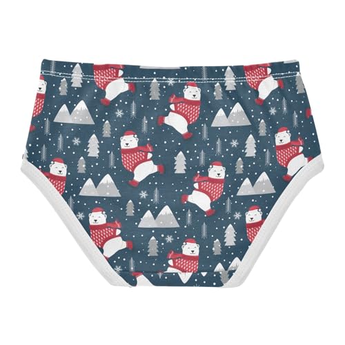 Little Girls' Soft Cotton Underwear Kids Breathable Comfort Polar Bear Panties Briefs Toddler2
