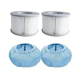 Kit Pompa Gonfiabile Con Cartuccia Filtrante For Vasca Idromassaggio, Compatibile Con MSPA, Ricambio For Piscina Termale(2set)