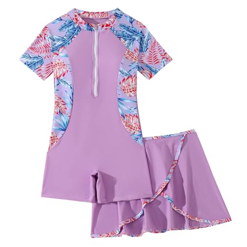 Maillot de bain rashguard enfant à fermeture éclair pour habillage rapide