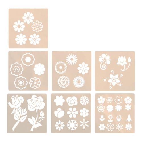 Plantillas para pintar flores de plástico claro reutilizables manualidades