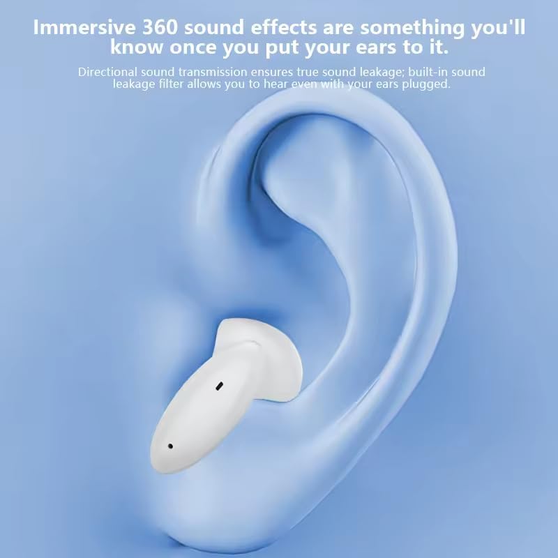 Sleep Earbuds - Auricolari wireless Bluetooth 5.4, 3 g, ultra leggeri, comfort in-ear, prevenzione delle perdite di suono, 28 ore con custodia di ricarica, display LED, ricarica rapida di