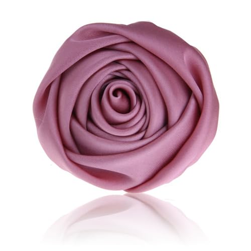 Image of Fabric Rose Flower Brooch Pin for Women Girls Elegant Camellias Clip Corsage Jewelry Wedding Party Dance Banquet Pins for Lady Shirt Collar Clothing Accessories Brooches Fashion Silk Gifts Celebration Favors