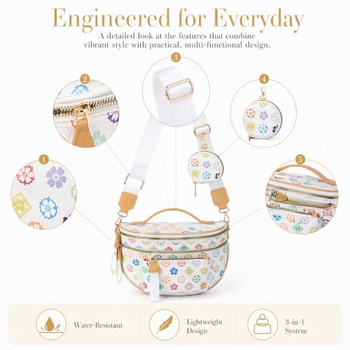 Image of Makes Checkered Crossbody Bag Bum Bag for Women with Pouch