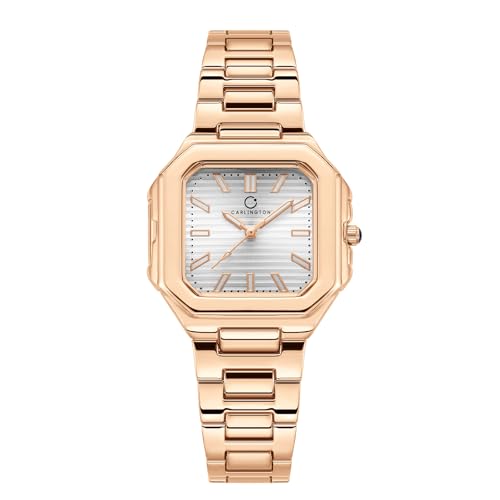 Image of Carlington Diva Series Analog Women Wrist Watches with Stainless Steel Chain Strap | Premium Fashion Watches for Ladies | CT - 103