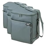 【Amazon.co.jp限定品】サーモス ソフトクーラー 15L グレー 保冷バッグ 5層断熱構造 折りたためてコンパクト はっ水加工生地 ボックス型 大容量モデル RFD-0151 GY (× 3)