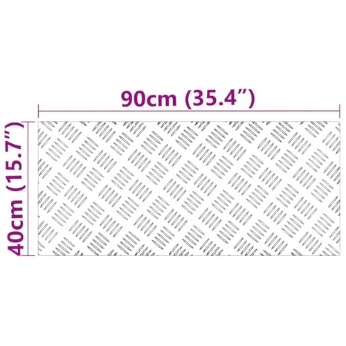 Alfombrilla de aluminio de diseño moderno y color plateado para peldaños 4