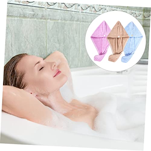 Balacoo Chapéu De Cabelo Seco De Lã Coral 6 Peças Toalha De Secagem Rápida Envoltório De Toalha De C