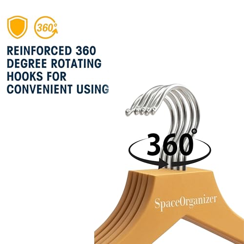 Image of 360-Degree Rotating Clothes Hanger, Multi-Purpose Wardrobe Organizer for Pants and Suits (Non Slip Suit Clothes Hanger, 2PCS)