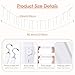 POVETIRE 2Pcs Stuffed Animal Storage Chain, 80 Inch Elastic Band Hanging Storage, White Cotton Stuffed Animal Display for Bedroom Nursery Corner Curtain Rod