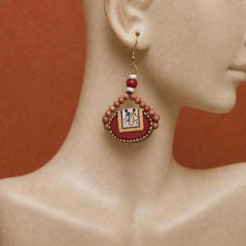 Image of Handcrafted Bohemian & Ethnic Earrings Collection for Women - Artistic, Nature-Inspired Statement Designs in Studs, Drops & Chandeliers