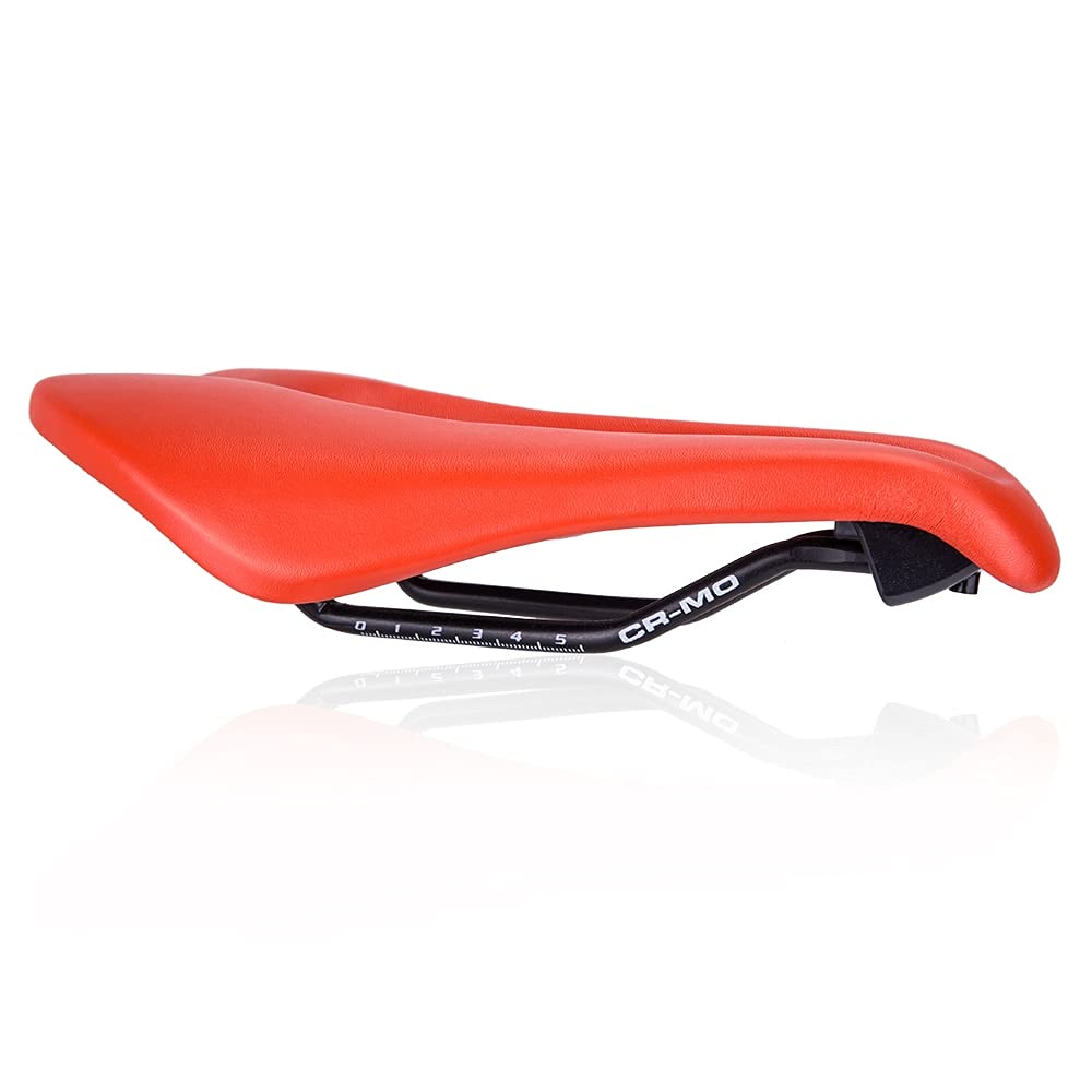 Selle De Vélo Large à Ressorts – 260x210mm, Rembourrage Mousse Dense, Accoudoir, Rouge, Pour VTT/route – Confort Et Ventilation