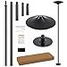 PRIORMAN Set di bastoncini da ballo, altezza regolabile 2,2-2,7 m, portatile, diametro 45 mm, asta rotante a 360° per casa, capacità 200 kg, installazione senza trapano con stabilità dal pavimento al immagine