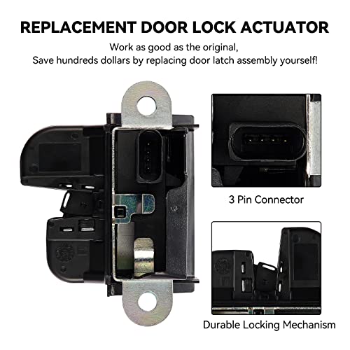 Image of SYERAL Trunk Latch Actuator Compatible with Volkswagen 2009-2014 Jetta, Compatible with Tiguan 2009-2017 Tailgate Trunk Lid Latch Lock Actuator Motor