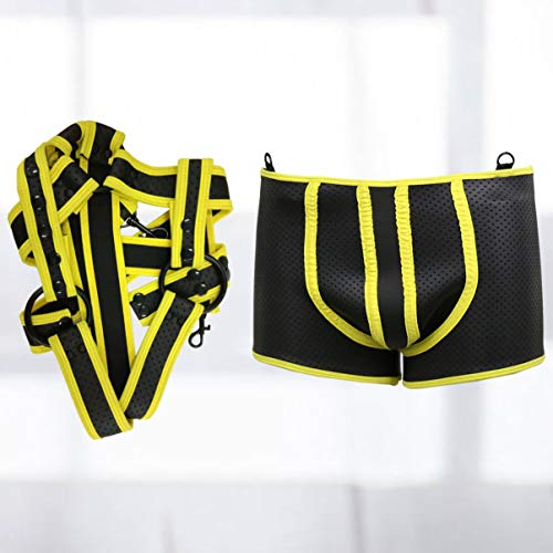 ARTIBETTER 1 Conjunto Punk Cinto de Arnês Corporal Acessórios de Couro Roupas Cosplay para Uso Mascu