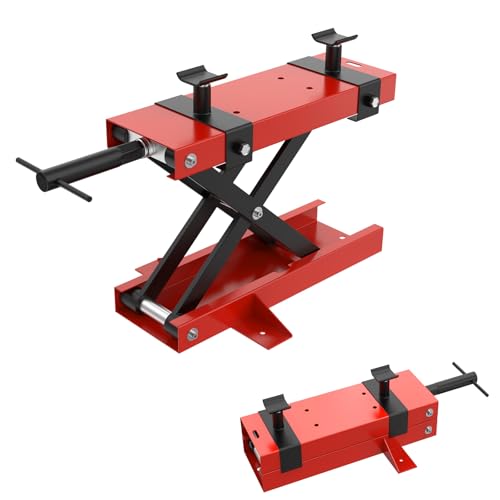 ACXIN Sollevatore per moto con asta di sollevamento, portata 500 kg, supporto di montaggio per riparazioni facili, adatto per la manutenzione di moto, ATV e quad, garage ed esterni