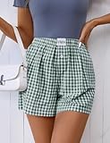 Womens Casual Boxer Shorts Cotton Pajama...