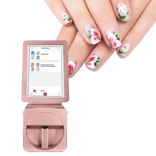 Mini MáQuina De Pintura De UñAs Digital - Dibujo En 10 Segundos, Impresora De Arte De UñAs 3D MóVil PortáTil - Pantalla TáCtil De 10,1 Pulgadas, Para SalóN De UñAs De Uso DoméStico