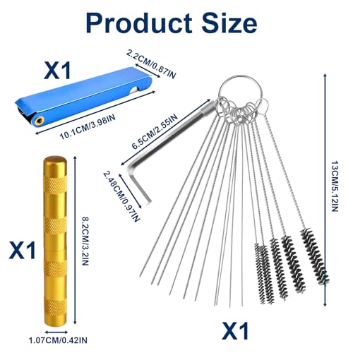 Image of 3 Pack Torch Tip Cleaner Kit, Carburetor Dirt Cleaning Removal Set for Jets Nozzles Orifices, Throttle Body Tools for Chainsaw Motorcycle ATV Carb Welding Stove Shower Head Maintenance