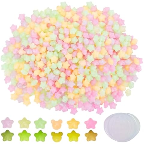 CRASPIRE 400Pcs Glow in Dark Wax Beads Cover