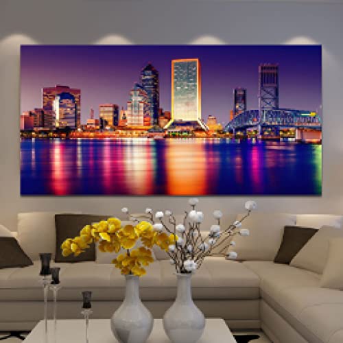Paysage urbain moderne toile pour habiller un mur vide sans encombrer l'espace