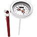 Thermometer zum Backen, Räuchern, Kochen, aus Edelstahl, mit grafischer Skala, 0-120°C