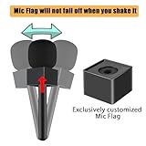 Stand Holder Mic Flag for DJI Mic 3/Mini/2 Rode Wireless Micro/GO II Insta360 Air Handle Rig Wireless Interview Lavalier Microphone Adapter Handheld Mount for Osmo Pocket 3/Hollyland Lark/Synco/Movo - Image 5