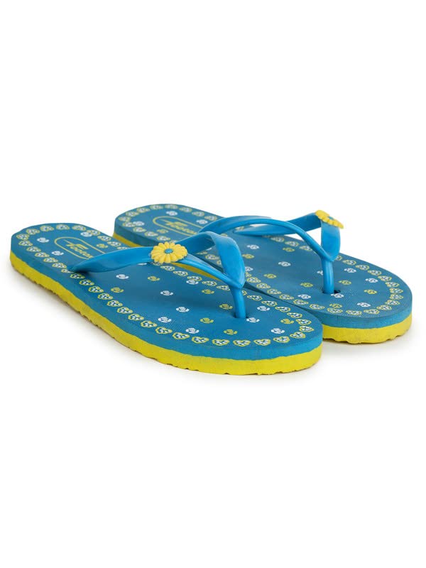 FOOTOX BE YOUR LABEL Women Stylish Slippers FWC-04 Aqua-Yellow-06 (B0C2YVSPC1) Amazon Price History, Amazon Price Tracker
