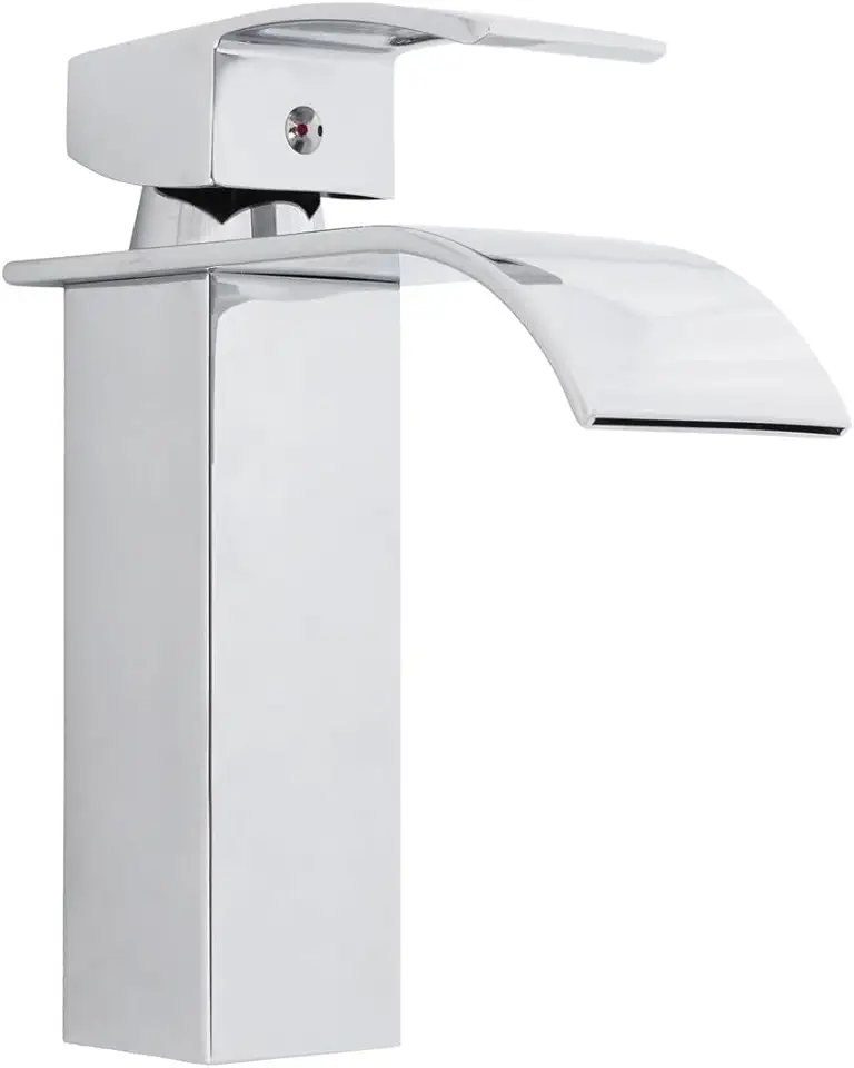 Torneira Banheiro Lavabo Monocomando Quadrada Cascata Luxo