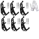 Heavy-Duty Shovel & Axe Mount - Zinc Alloy Quick Release Mount with Rubber Straps for Trucks, Suvs, Trailers, and Work Rigs - Durable Accessory (4, Black) Black
