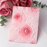 OTCRAFT 3D-Kunststoff-Prägeschablone Rose für Bastelarbeiten, Scrapbooking, Fotoalbum, Kartenbasteln, Dekoration für Kartenherstellung, Prägeschablone, Papierkarte, 16 x 11,4 cm (L x B)