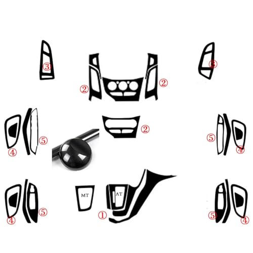 Kit Carbone 5D pour Ford Focus 2012-2014 : Autocollant de Console Centrale