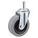 NSF-Listed Sanitary Friction-Ring Stem Caster, 350 Lb Load Rating, 4 in Wheel Dia,210418599
