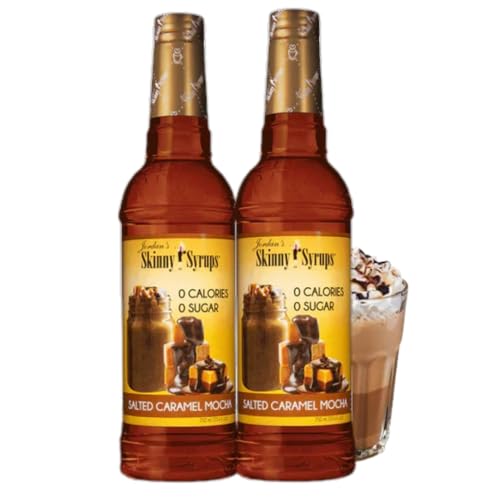 Salted Caramel Mocha â€“ 2 Pack (750ml Bottles) | Sugar-Free, Zero Calorie Coffee Flavoring | Keto Friendly, Barista-Style Flavored Syrup for Lattes, Iced Coffee & More with CHIRPFINDS Coaster by CHIRPFINDS