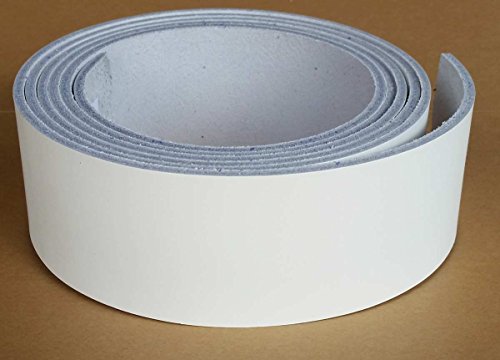 2 Inch White Leather Strip 8-9 Oz. (3.2-3.6 Mm) - Latigo Leather Strips Up To 96 Inch Long Made In Usa By Pitka Leather - Craft Leather Strips - Leather Projects (2" X 24") #TOP2