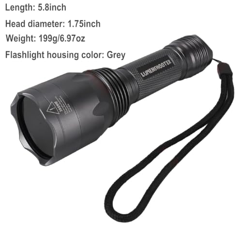 Image of LUMENSHOOTER S3 365nm UV Flashlight with 3 LEDs, Rechargeable Black Light Torch for Resin Curing, Rocks Searching, Scorpion & Pet Urine Finding