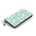 Produktbild JHGFG Cookies und Milk Mint Frauen RFID Blocking Zip Around Wallet Echte Leder Clutch Langer Kartenhalter Organizer Wallets Große Reisetasche