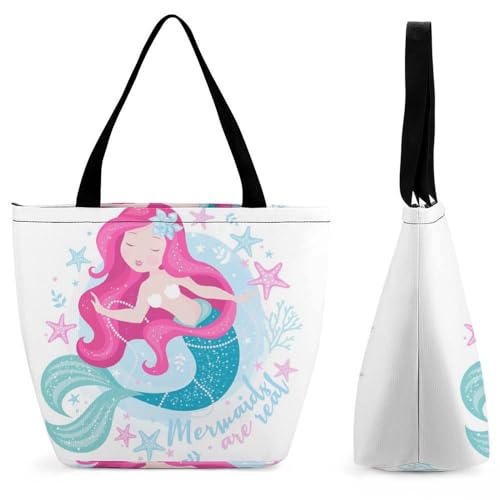 Sac de shopping pour voyage motif sirène idéal pour les vacances
