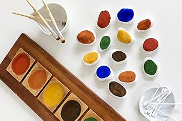 Petite Natural Earth Paint Kit Eco-Friendly, Washable Craft Paint for Kids & DIY Projects, Non-Toxic, Gluten-Free, Made in the USA, Compostable Packaging, Organic & Mineral-Based Pigments, 6 Bright Colors, Easy Clean-Up