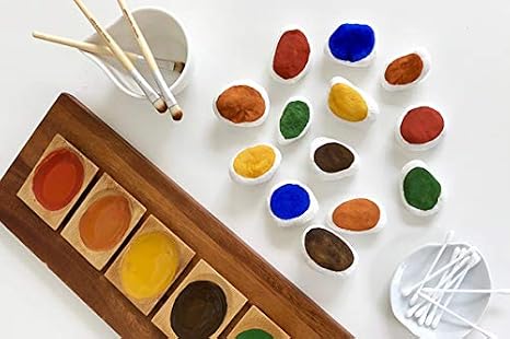 Petite Natural Earth Paint Kit Eco-Friendly, Washable Craft Paint for Kids & DIY Projects, Non-Toxic, Gluten-Free, Made in the USA, Compostable Packaging, Organic & Mineral-Based Pigments, 6 Bright Colors, Easy Clean-Up
