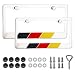 International Tie Germany, German Flag License Plate Frame, Chrome High Grade 304 Stainless Steel …