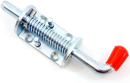 1 Pc Metal Lock Barrel Bolt Spring Loaded Latch 6.5 Inches Long w Grip Heavy Duty