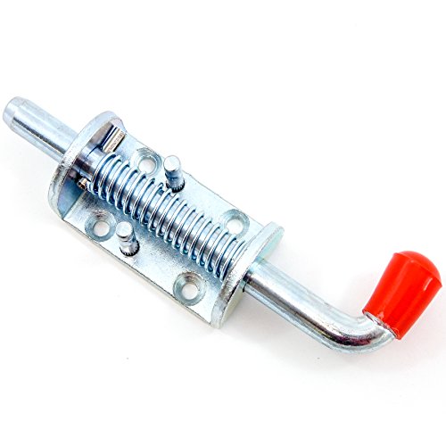 1 Pc Metal Lock Barrel Bolt Spring Loaded Latch 6.5 Inches Long w Grip Heavy Duty